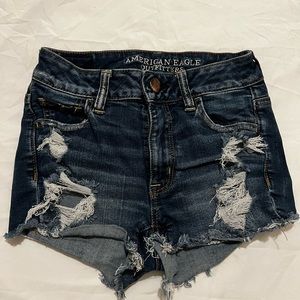 American eagle Jean shorts, dark wash